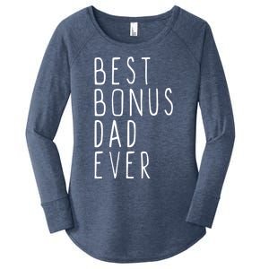 Family Cool Funny Stepdad Stepdad Best Bonus Dad Ever Funny Gift Women's Perfect Tri Tunic Long Sleeve Shirt