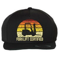 Forklift Certified Forklift Operator Lift Truck Driver Wool Snapback Cap