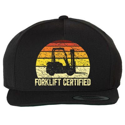 Forklift Certified Forklift Operator Lift Truck Driver Wool Snapback Cap