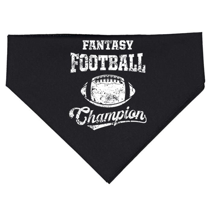 Funny Champ Fantasy Football Champion USA-Made Doggie Bandana