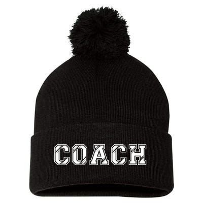 Football Coach Pom Pom 12in Knit Beanie