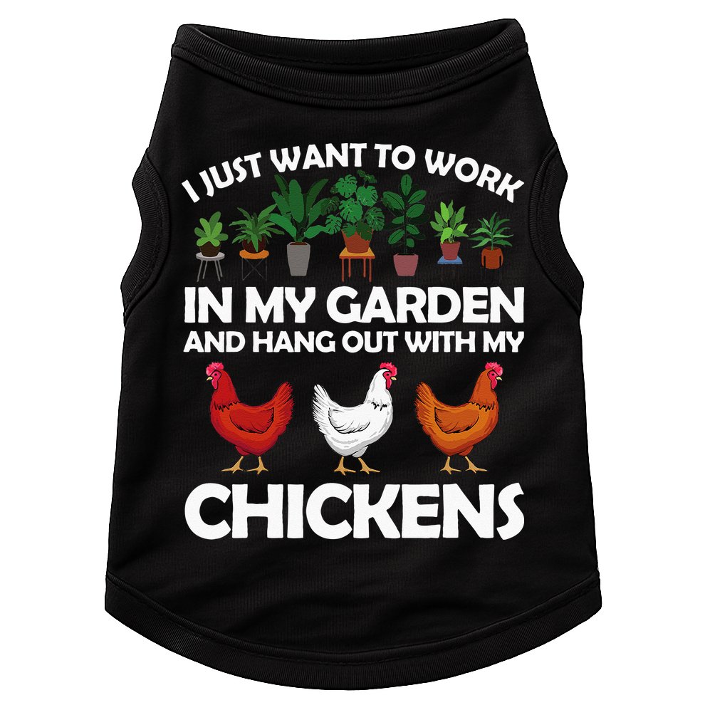 Funny Chicken For Men Women Gardening Chicken Lovers Garden Doggie Tank