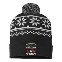 Funny Chicken For Men Women Gardening Chicken Lovers Garden USA-Made Snowflake Beanie