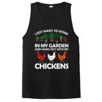 Funny Chicken For Men Women Gardening Chicken Lovers Garden PosiCharge Competitor Tank