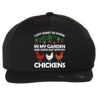 Funny Chicken For Men Women Gardening Chicken Lovers Garden Wool Snapback Cap