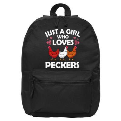 Funny Chicken For Women Chicken Farmer Flock Whisperer 16 in Basic Backpack