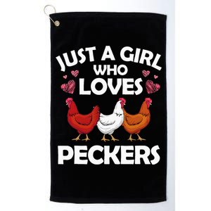 Funny Chicken For Women Chicken Farmer Flock Whisperer Platinum Collection Golf Towel