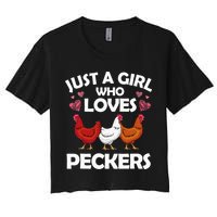 Funny Chicken For Women Chicken Farmer Flock Whisperer Women's Crop Top Tee
