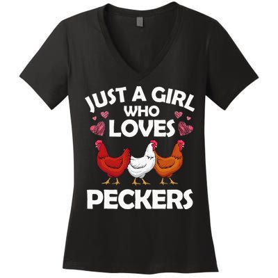 Funny Chicken For Women Chicken Farmer Flock Whisperer Women's V-Neck T-Shirt