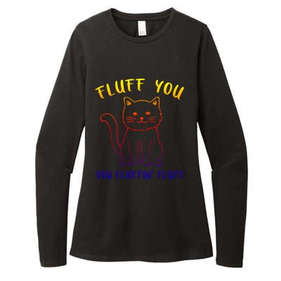 Fluffy Cat Fluff You You Fluffin' Fluff Gift Womens CVC Long Sleeve Shirt