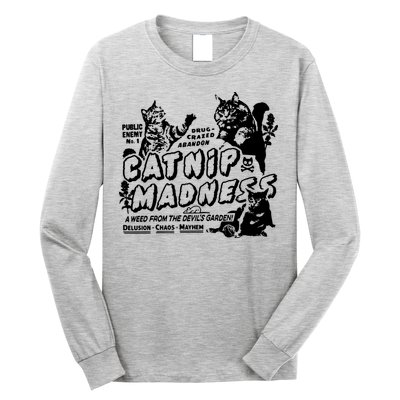 Funny Cat For Cat Mom Cat Dad Catnip Madness Cute Cat Long Sleeve Shirt