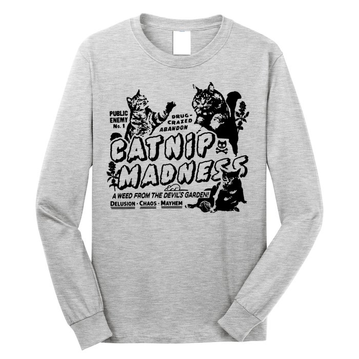 Funny Cat For Cat Mom Cat Dad Catnip Madness Cute Cat Long Sleeve Shirt