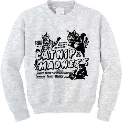 Funny Cat For Cat Mom Cat Dad Catnip Madness Cute Cat Kids Sweatshirt