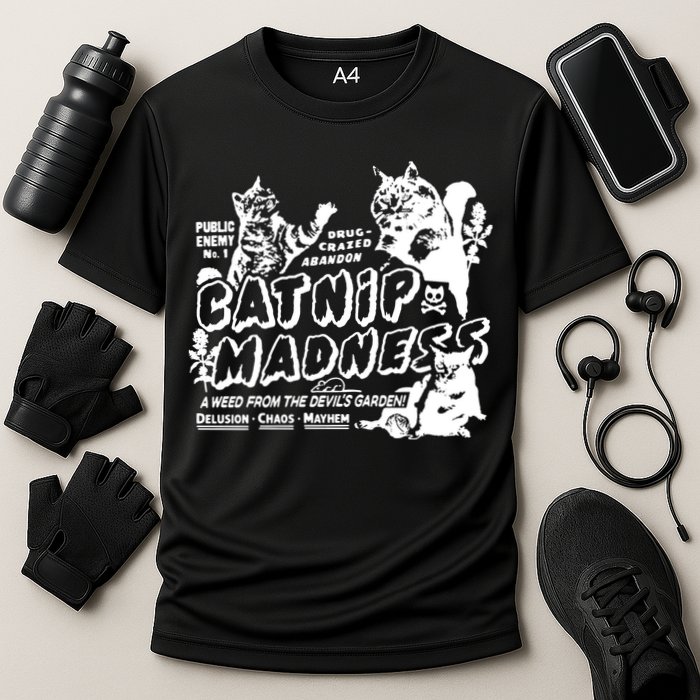 Funny Cat For Cat Mom Cat Dad Catnip Madness Cute Cat Performance Shirt