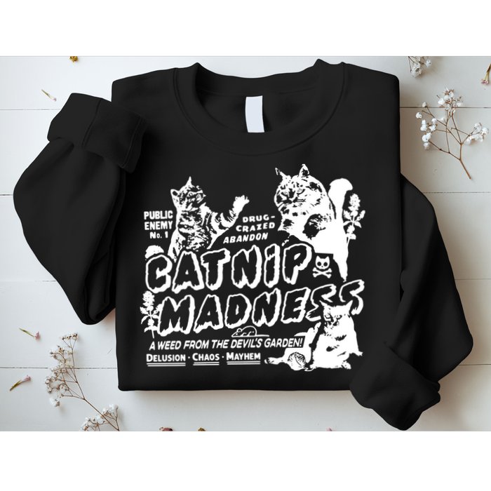 Funny Cat For Cat Mom Cat Dad Catnip Madness Cute Cat Sweatshirt