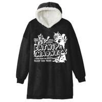 Funny Cat For Cat Mom Cat Dad Catnip Madness Cute Cat Hooded Wearable Blanket