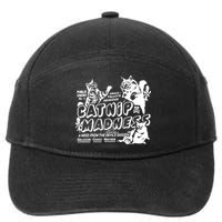 Funny Cat For Cat Mom Cat Dad Catnip Madness Cute Cat 7-Panel Snapback Hat