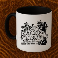 Funny Cat For Cat Mom Cat Dad Catnip Madness Cute Cat Mug