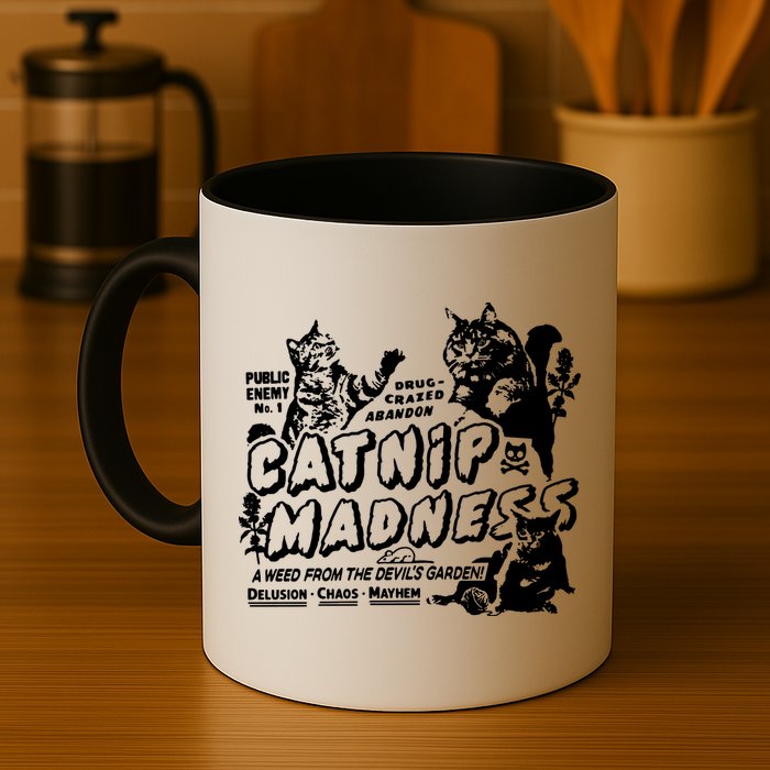 Funny Cat For Cat Mom Cat Dad Catnip Madness Cute Cat Mug