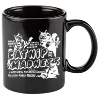 Funny Cat For Cat Mom Cat Dad Catnip Madness Cute Cat 11oz C Handle Ceramic Mug