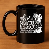 Funny Cat For Cat Mom Cat Dad Catnip Madness Cute Cat 11oz C Handle Ceramic Mug