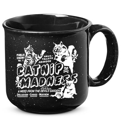 Funny Cat For Cat Mom Cat Dad Catnip Madness Cute Cat 15oz Campfire Ceramic Mug