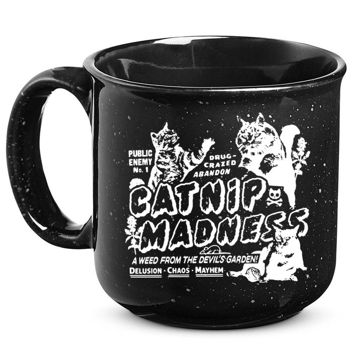 Funny Cat For Cat Mom Cat Dad Catnip Madness Cute Cat 15oz Campfire Ceramic Mug