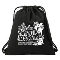 Funny Cat For Cat Mom Cat Dad Catnip Madness Cute Cat Drawstring Bag