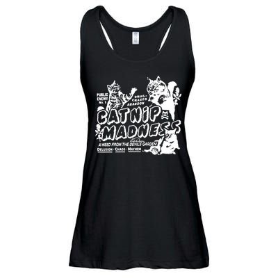 Funny Cat For Cat Mom Cat Dad Catnip Madness Cute Cat Ladies Essential Flowy Tank