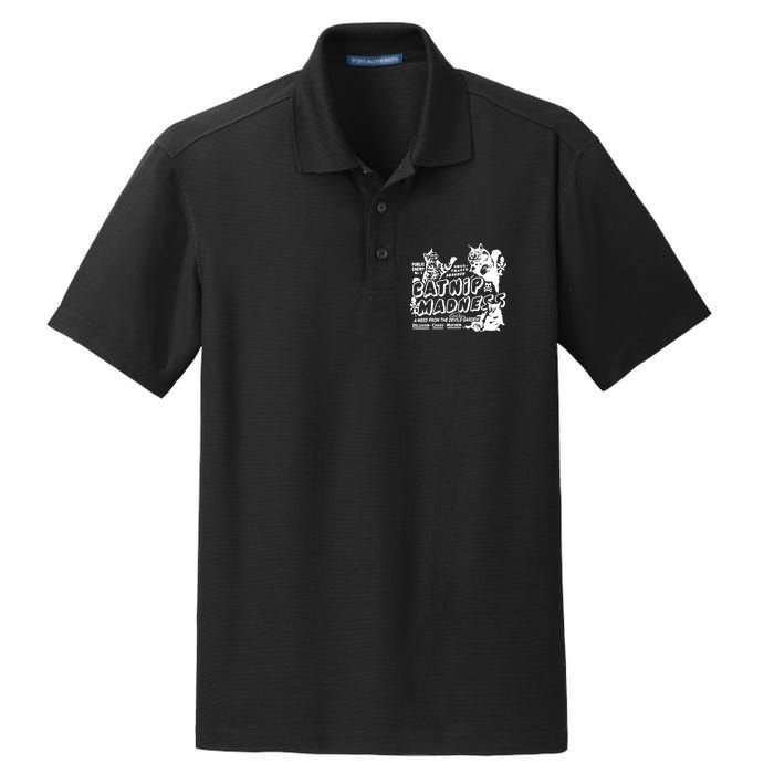 Funny Cat For Cat Mom Cat Dad Catnip Madness Cute Cat Dry Zone Grid Polo