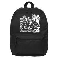 Funny Cat For Cat Mom Cat Dad Catnip Madness Cute Cat 16 in Basic Backpack