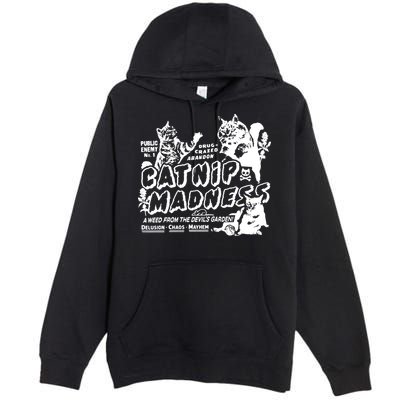 Funny Cat For Cat Mom Cat Dad Catnip Madness Cute Cat Premium Pullover Hoodie
