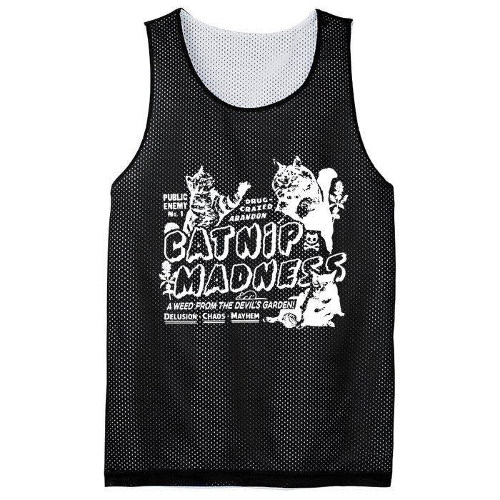 Funny Cat For Cat Mom Cat Dad Catnip Madness Cute Cat Mesh Reversible Basketball Jersey Tank
