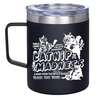 Funny Cat For Cat Mom Cat Dad Catnip Madness Cute Cat 12oz Stainless Steel Coffee Mug