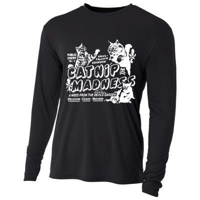 Funny Cat For Cat Mom Cat Dad Catnip Madness Cute Cat Cooling Performance Long Sleeve Crew