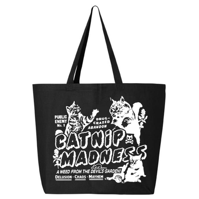 Funny Cat For Cat Mom Cat Dad Catnip Madness Cute Cat 25L Jumbo Tote