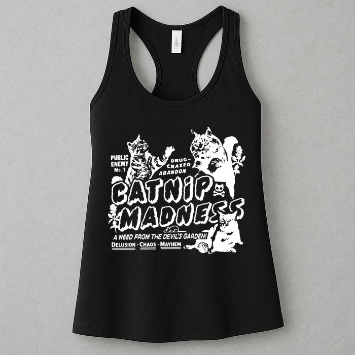 Funny Cat For Cat Mom Cat Dad Catnip Madness Cute Cat Womens Tank Top