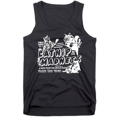 Funny Cat For Cat Mom Cat Dad Catnip Madness Cute Cat Tank Top