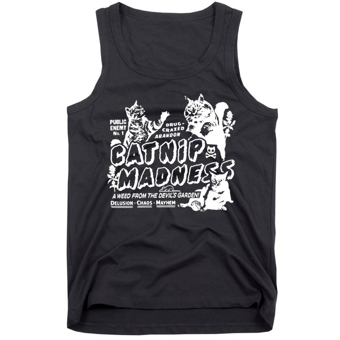 Funny Cat For Cat Mom Cat Dad Catnip Madness Cute Cat Tank Top