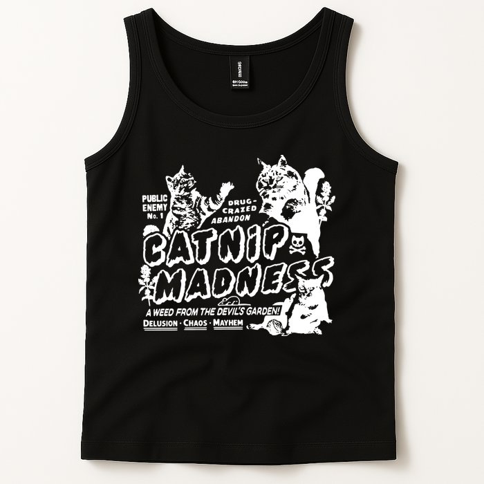 Funny Cat For Cat Mom Cat Dad Catnip Madness Cute Cat Tank Top