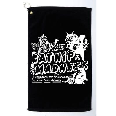 Funny Cat For Cat Mom Cat Dad Catnip Madness Cute Cat Golf Towel