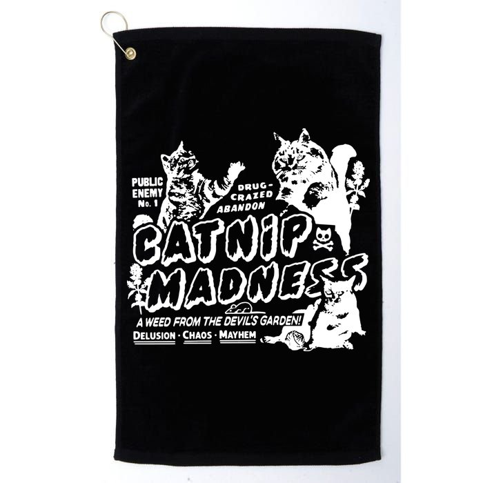 Funny Cat For Cat Mom Cat Dad Catnip Madness Cute Cat Golf Towel