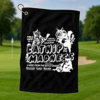 Funny Cat For Cat Mom Cat Dad Catnip Madness Cute Cat Golf Towel