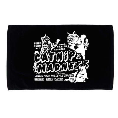 Funny Cat For Cat Mom Cat Dad Catnip Madness Cute Cat Microfiber Hand Towel