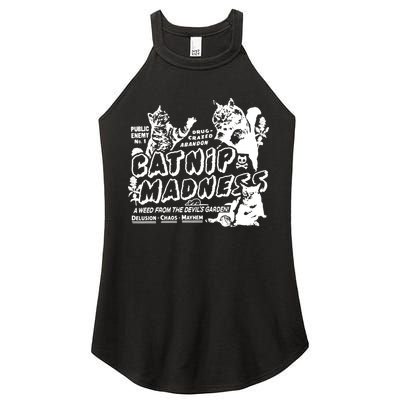 Funny Cat For Cat Mom Cat Dad Catnip Madness Cute Cat Women's Perfect Tri Rocker Tank