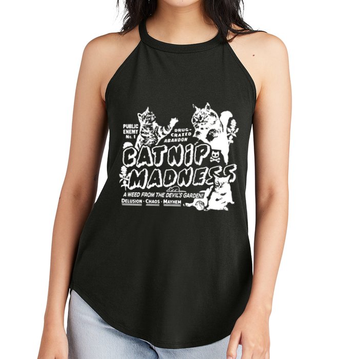 Funny Cat For Cat Mom Cat Dad Catnip Madness Cute Cat Women's Perfect Tri Rocker Tank
