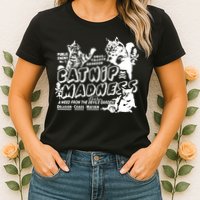 Funny Cat For Cat Mom Cat Dad Catnip Madness Cute Cat Womens T-Shirt