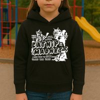 Funny Cat For Cat Mom Cat Dad Catnip Madness Cute Cat Kids Hoodie