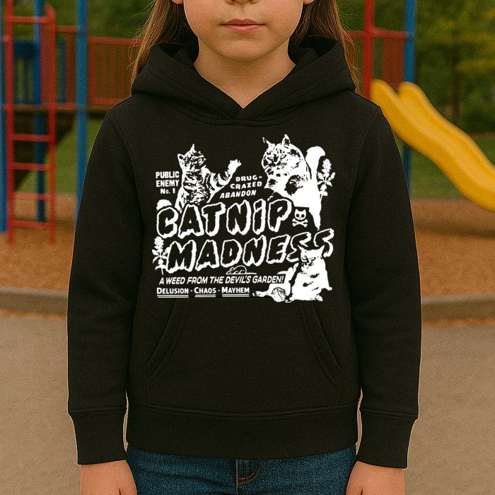 Funny Cat For Cat Mom Cat Dad Catnip Madness Cute Cat Kids Hoodie