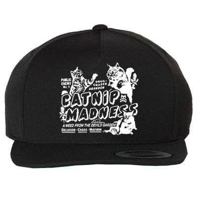 Funny Cat For Cat Mom Cat Dad Catnip Madness Cute Cat Wool Snapback Cap